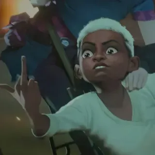 🖕 Ekko Arcane ekko, middle finger, arcane, offensive, angry telegram sticker