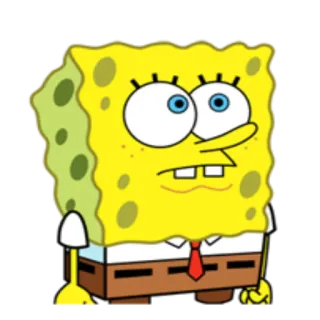 😐 Spongebob Squarepants Spongebob, hoạt hình, Nickelodeon, màu vàng, hình vuông telegram sticker