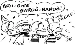 🎉 BRII-GITTE BARDO-BARDO! dibujos animados, fiesta, celebración, onomatopeya telegram sticker