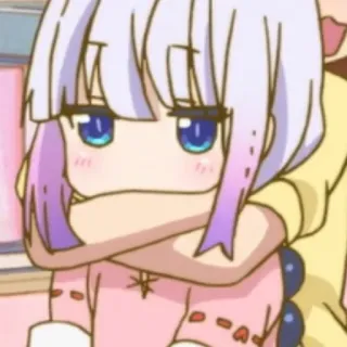🥄 Kanna Kamui Miss Kobayashi's Dragon Maid Anime, Kanna, Naga, Kawaii, Lucu whatsapp sticker