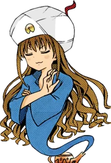 🧞‍♀️ Аниме, Джинн, Мультфильм, Персонаж, Иллюстрация, Фэнтези telegram sticker