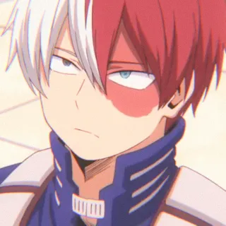 🌷 Shoto Todoroki My Hero Academia Anime, Manga, Shoto, Todoroki, My Hero Academia, Karakter, Api, Es telegram sticker