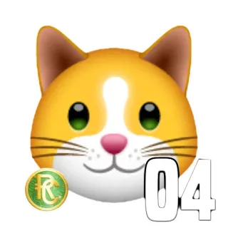 🐈 04 gato, emoji, número, 04 telegram sticker
