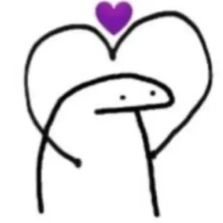✨ coração, amor, desenho animado, boneco palito, fofo whatsapp sticker