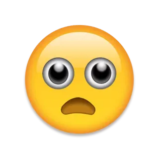 😳 emoji, chocado, surpreso, rosto, amarelo telegram sticker