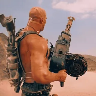 😡 Mad Max, Immortan Joe, war, weapon, post-apocalyptic, desert whatsapp sticker
