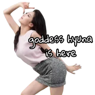 🙆 Hyuna goddess hyuna
is here kpop, piosenkarka, bogini, hyuna, celebrytka telegram sticker