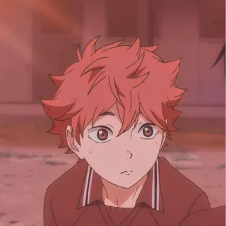 💫 Hinata Shoyo Haikyuu!! anime, hinata, haikyuu, shoyo, cartoon, orange haare telegram sticker
