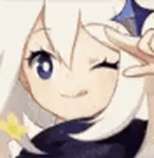 ✨ Paimon Genshin Impact Anime, Videojuego, Genshin Impact, Paimon, Lindo, Chica anime telegram sticker