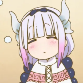 🥄 Kanna Kamui Miss Kobayashi's Dragon Maid Anime, Naga, Kanna, Lucu, Kawaii whatsapp sticker
