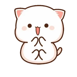 💬 кот, милый, животное, каваий, чиби, очаровательный, питомец telegram sticker