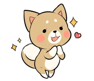 ✨ собака, милый, сиба ину, очаровательный, каваи, животное, щенок telegram sticker