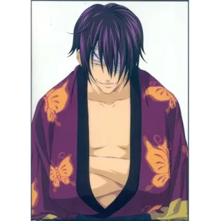😎 Anime, Masculino, Borboleta, Kimono, Personagem whatsapp sticker