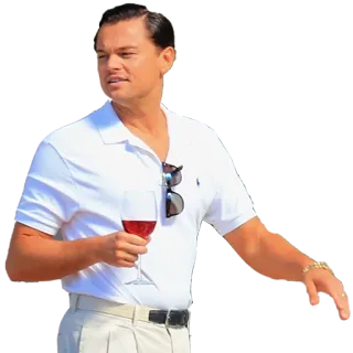👌 Leonardo DiCaprio леонардо дикаприо, пьет вино, знаменитость, актер telegram sticker
