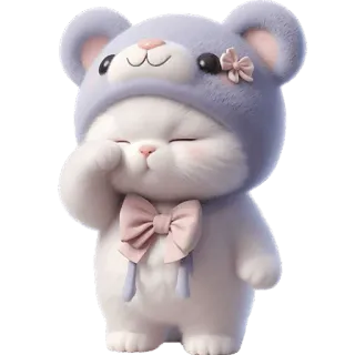 😣 gato, gatito, lindo, dibujo animado, animal, kawaii, pegatina telegram sticker