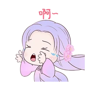 😭 啊~~ Chibi, Llorando, Anime, Caricatura, Triste, Kawaii telegram sticker