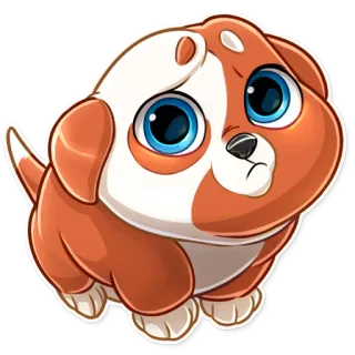 🥺 หมา, ลูกหมา, น่ารัก, สัตว์, สัตว์เลี้ยง, การ์ตูน telegram sticker