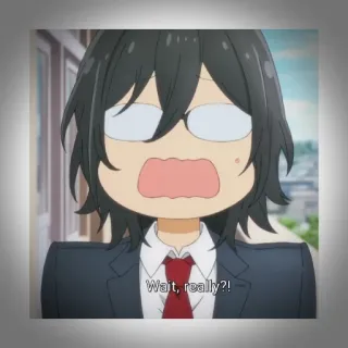💫 Wait, really?! Anime, Überrascht, Frage, Manga, Cartoon telegram sticker