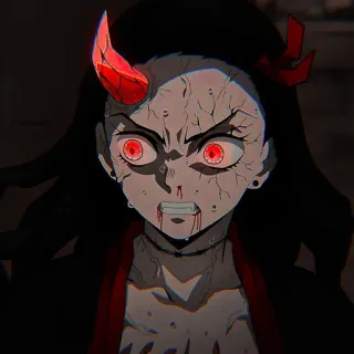 🇯🇵 Nezuko Kamado Demon Slayer anime, demon, nezuko, demon slayer, monster, anger whatsapp sticker