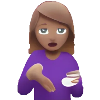 🥑 Emoji, Espressione, Donna, Frustrata, Gesto telegram sticker