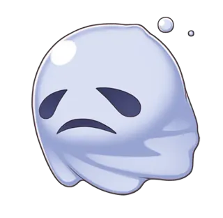 👻 ghost, sad, cartoon, sticker, cute telegram sticker