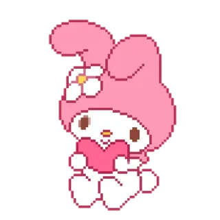 💗 My Melody My Melody, Sanrio, kawaii, cute, pink, character, heart telegram sticker
