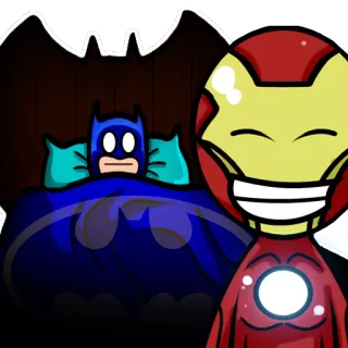 😴 Batman แบทแมน, ไอรอนแมน, ซูเปอร์ฮีโร่, การ์ตูน, สติกเกอร์, ภาพการ์ตูน telegram sticker