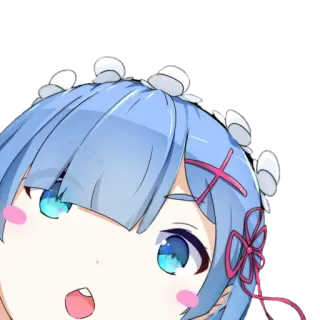 😲 Rem Anime, Rem, Re:Zero, süß, Maid, Peek telegram sticker