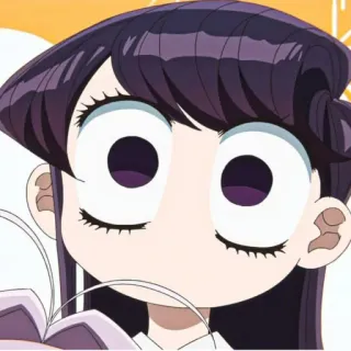 👀 Komi Shouko Komi Can't Communicate 애니메이션, 코미 양은 커뮤증입니다, 코미 쇼코, 귀여운, 만화 telegram sticker