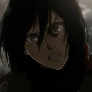 👿 Mikasa Ackerman Attack on Titan มิคาสะ แอคเคอร์แมน, ผ่าพิภพไททัน, อนิเมะ, ตัวละคร, โชเน็น telegram sticker