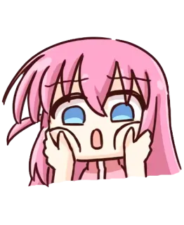 ❤️ Hitori Gotoh Bocchi the Rock! Anime, Gitar, Musik, Terkejut, Hitori, Gotoh telegram sticker