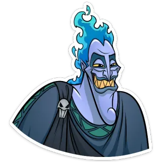 😁 Hades Hercules hades, disney, villain, greek mythology, god of the underworld, cartoon whatsapp sticker