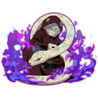 🥵 Kabuto Yakushi Naruto คาบูโตะ, ยาคุชิ, งู, นารูโตะ, อนิเมะ whatsapp sticker