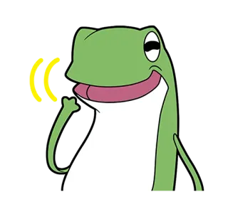 😆 лягушка, мультфильм, животное, зеленый, улыбающийся telegram sticker