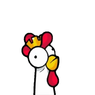๐คก chicken, king, crown, cartoon, animal, sticker telegram sticker