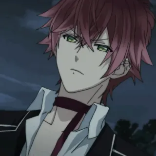 🍷 Ayato Sakamaki Diabolik Lovers anime, vampire, Ayato Sakamaki, Diabolik Lovers, red hair, bishounen telegram sticker