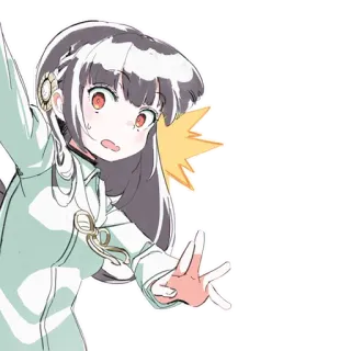 😵 Anime, Chica, Personaje, Lindo, Dibujos animados, Kawaii telegram sticker