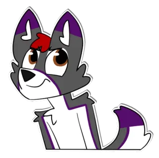 😤 animal, dibujos animados, perro, lobo, pegatina telegram sticker