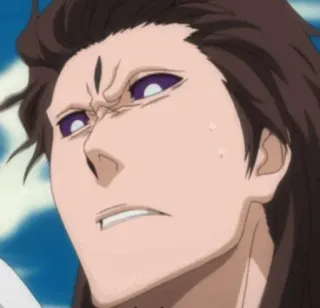 😡 Sosuke Aizen Bleach anime, stern look, aizen, serious, villain telegram sticker
