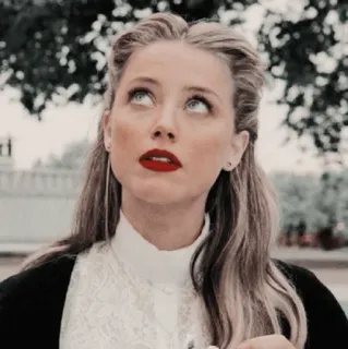 🥀 Amber Heard actress, blonde, portrait, celebrity, beautiful telegram sticker