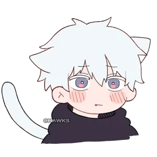 😳 @HAWKS Anime, Katze, Kawaii, Süß telegram sticker