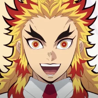 😃 Kyojuro Rengoku Demon Slayer Anime, Demon Slayer, Kyojuro Rengoku, Pilar das Chamas, Rengoku, Personagem telegram sticker