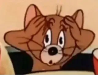 👀 Jerry Mouse Tom and Jerry cartoon, mouse, shocked, Jerry, Tom and Jerry, animated telegram sticker