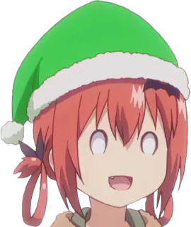 🌱 anime, christmas, cartoon, sticker, cheerful, illustration telegram sticker