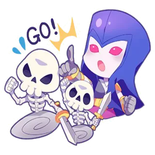 🙋 GO!! squelette, sorcière, magie, monstre whatsapp sticker