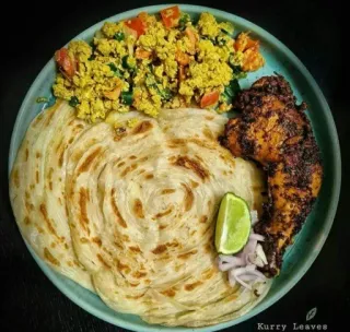🤩 食べ物, インド料理, パロッタ, 鶏肉, スクランブルエッグ, ライム, 玉ねぎ telegram sticker