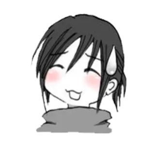 😅 치비, 애니메이션, 땀방울, 만화, 불안 telegram sticker