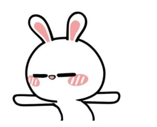 😌 conejo, conejito, lindo, animal whatsapp sticker