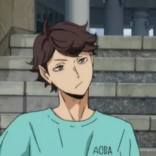 🦉 Oikawa Haikyuu!! AOBA Аниме, Персонаж, Ойкава Тоору, Haikyuu, Аоба Джосай telegram sticker