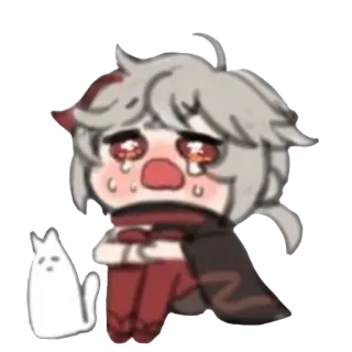 😭 Kaedehara Kazuha Genshin Impact Anime, Video game, Menangis, Sedih, Genshin Impact, Kazuha, Kartun telegram sticker